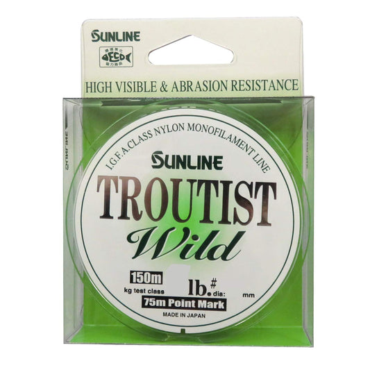 SUNLINE Troutist Wild Nylon 150m #4 16lb Super Mat Green Fishing Line ‎60023778