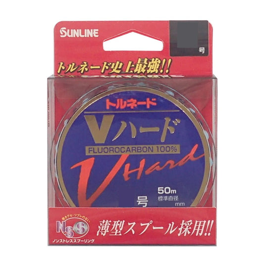 SUNLINE Harisu Tornado V Hard Fluorocarbon 50m #10 Natural Clear Fishing Line