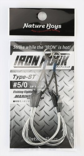 Nature Boys Iron Hook Double Assist Hook IH ST-40 # 4/0 2 pieces for Jigging NEW