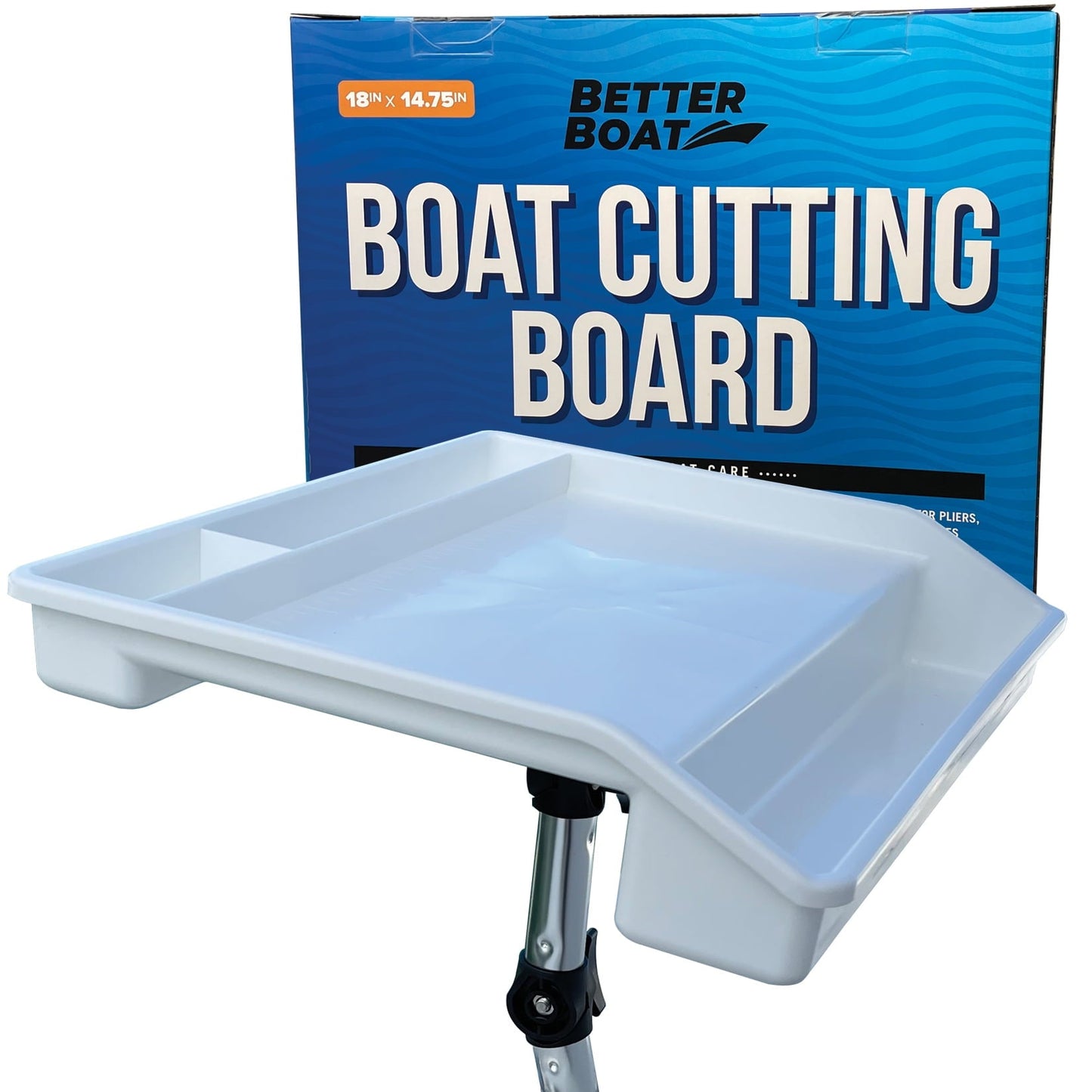 Better Boat Cutting Board Rod Holder Bait Station and Filet Table for Boat