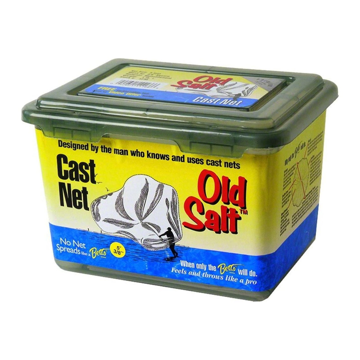 Betts 6SM Old Salt MonoCast Net 6' 1/2' Mesh 1 lb Lead per Ft Boxed