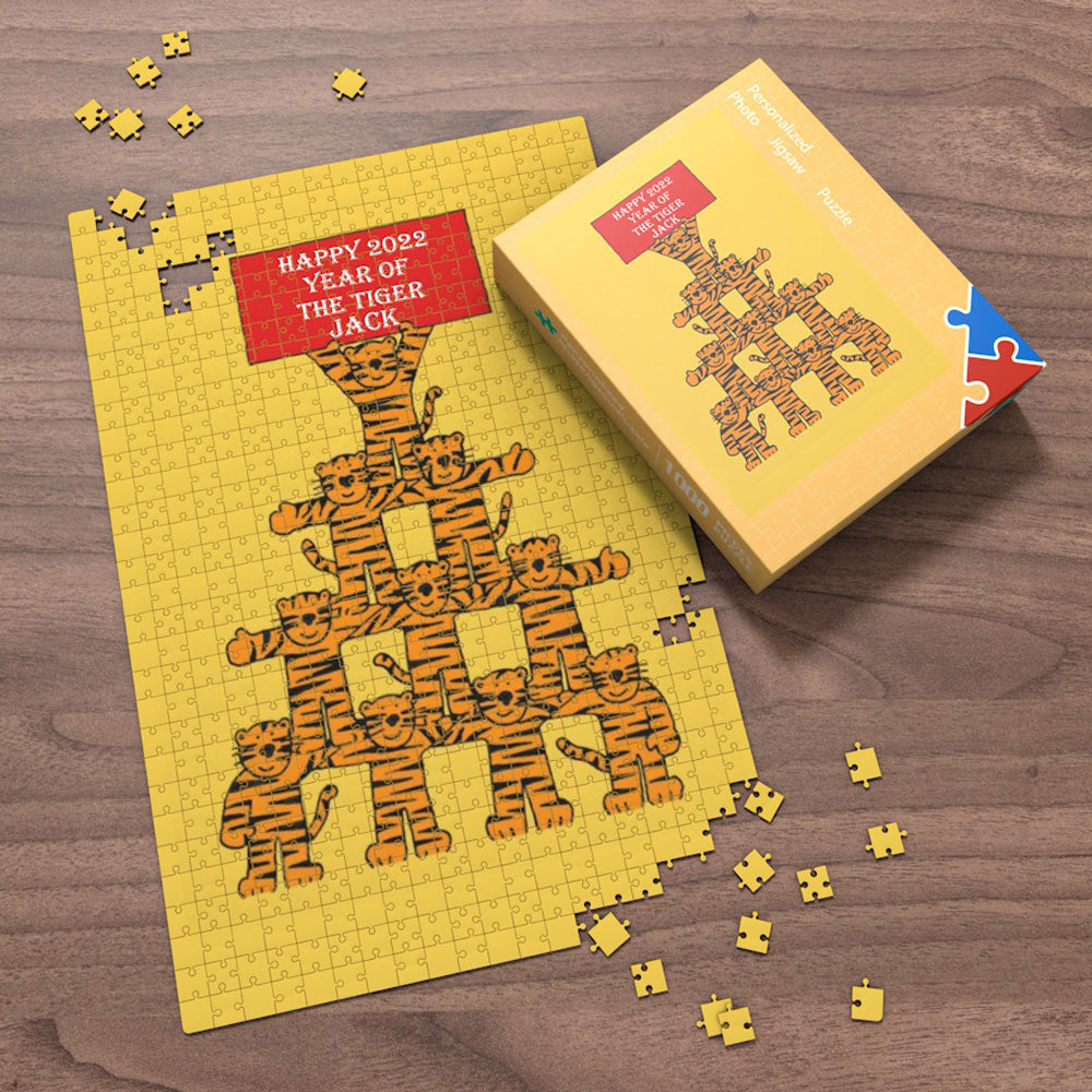 Custom Name Puzzle Happy 2022 Year of the Tiger Puzzle