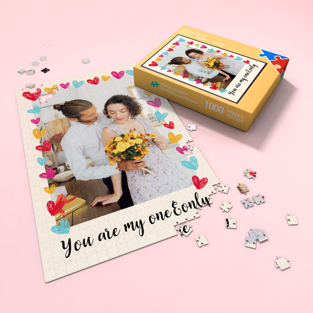 Custom Photo Puzzle Valentine's Day Puzzle Gift for Her / Him You Are My One