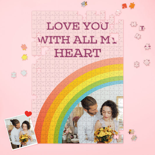 Custom Photo Puzzle Valentine's Day Gift for Her