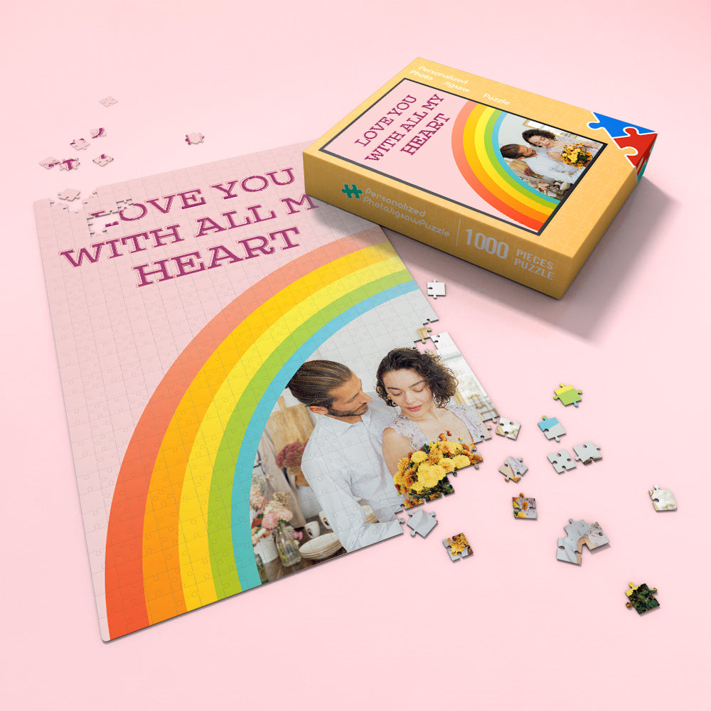 Custom Photo Puzzle Valentine's Day Gift for Her