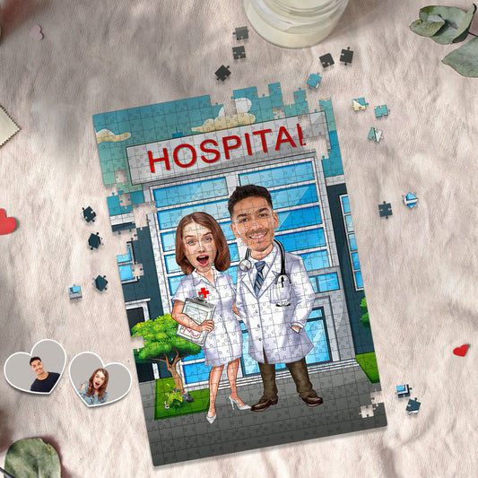 Personalized Minime Doctor Puzzle Valentines Custom Face Puzzle Lovers Gifts