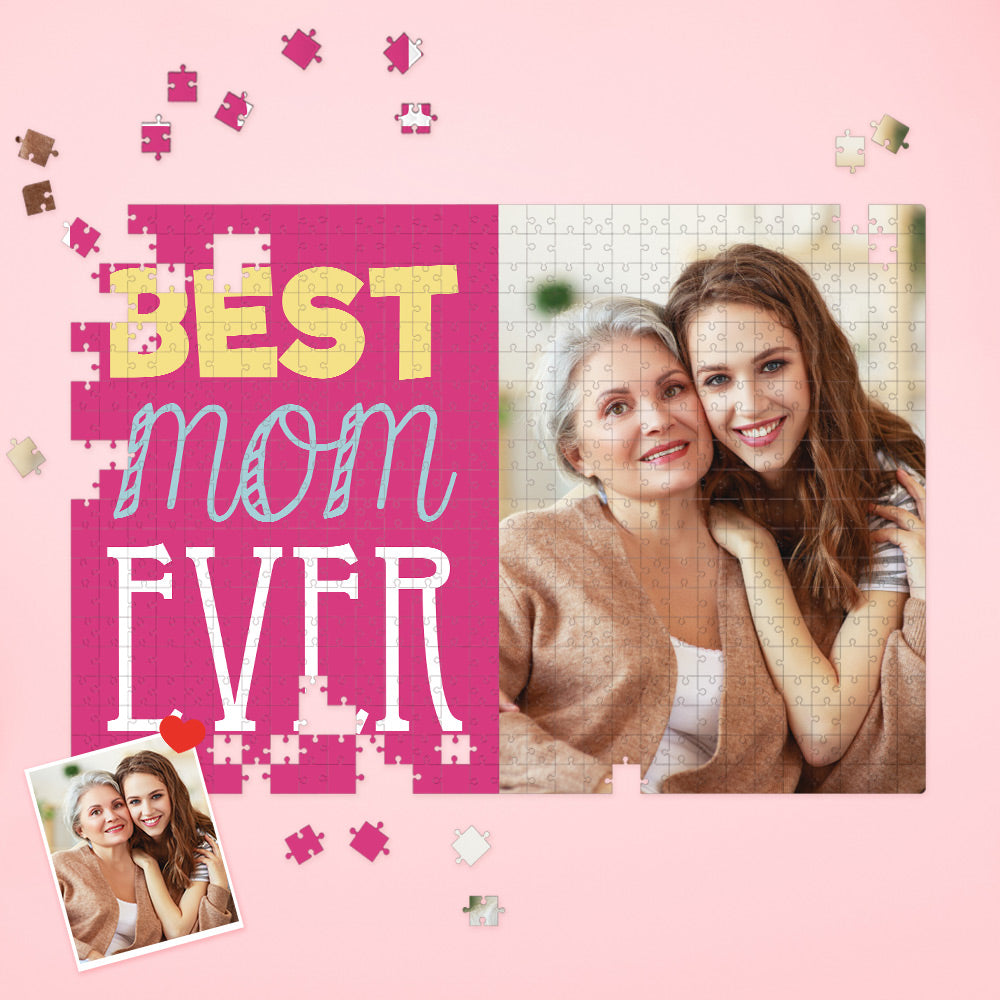 Mother's Day Gift Best Mom Ever Puzzle Custom Photo Gift for Mother