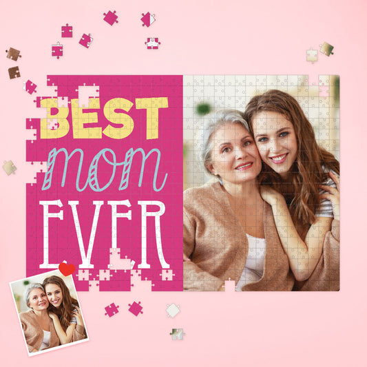 Mother's Day Gift Best Mom Ever Puzzle Custom Photo Gift for Mother
