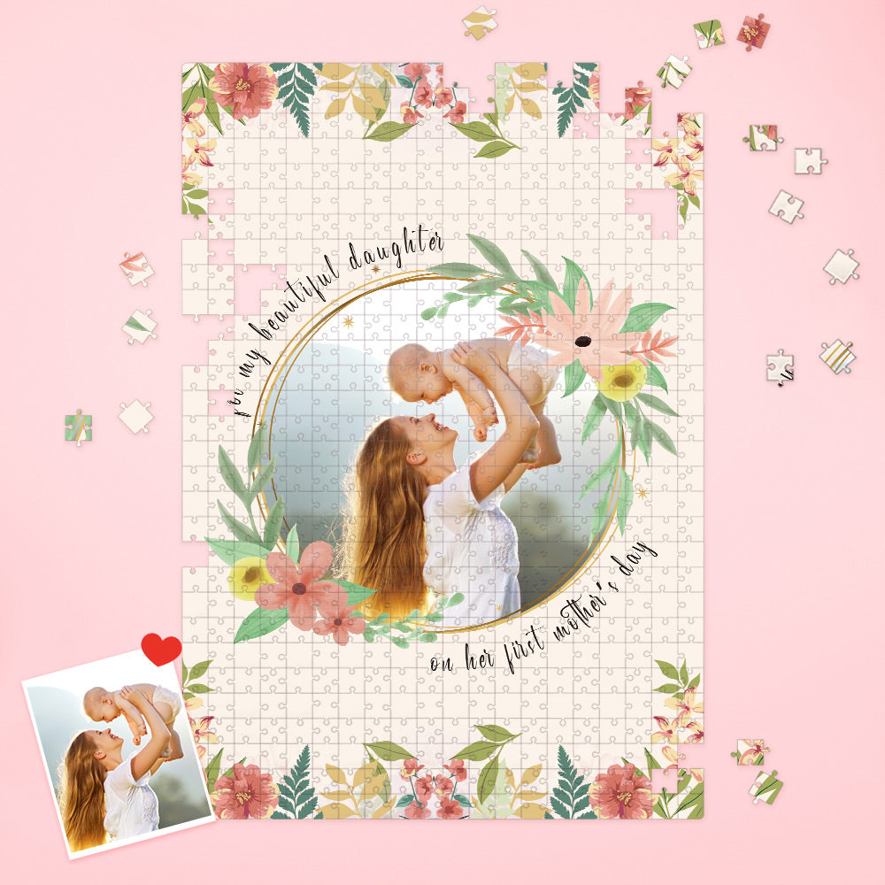 Mother's Day Puzzle Custom Puzzle Gift for Daughter First Mothers Day