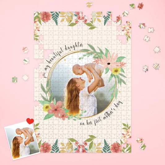 Mother's Day Puzzle Custom Puzzle Gift for Daughter First Mothers Day