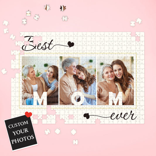 Custom Mothers Gift Personalized Photo Puzzle Gift for Best Mom