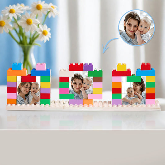 Custom Mom Photo Building Brick Puzzles Personalized Colored Photo Block Mother's Day Gifts