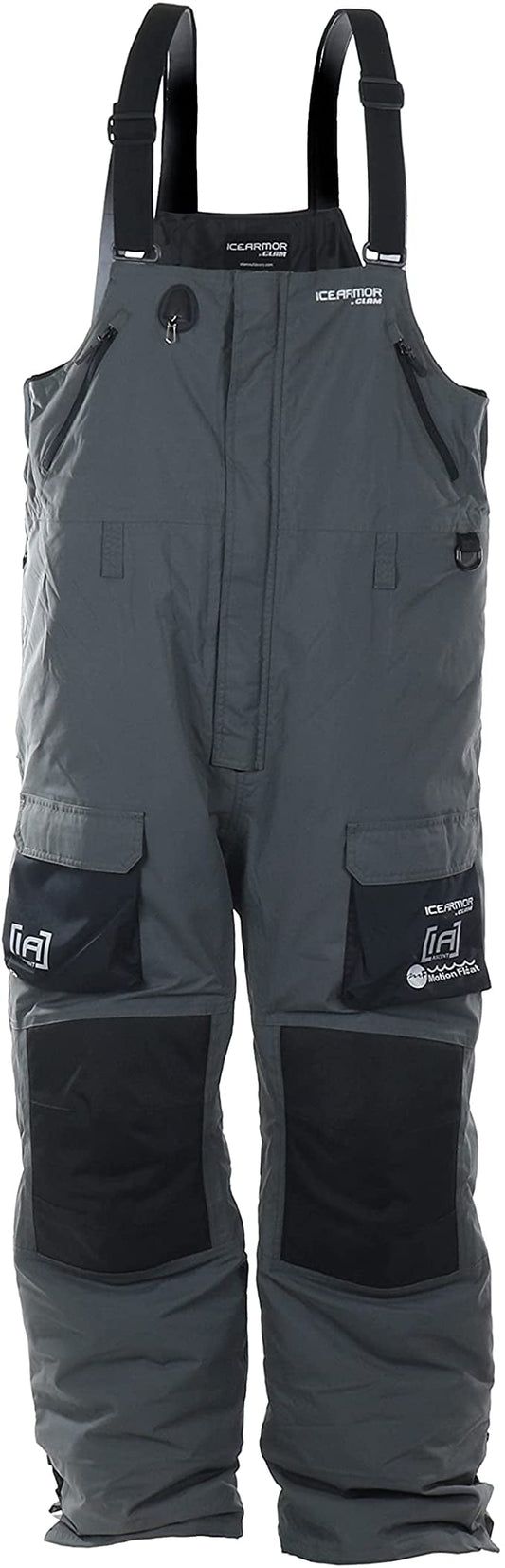 Clam Ice Armor Ascent Float Bib Charcoal / Black Small - 115426