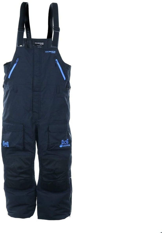 Clam Ice Armor Rise Ice Fishing Float Bib Black/Blue XL - 115459