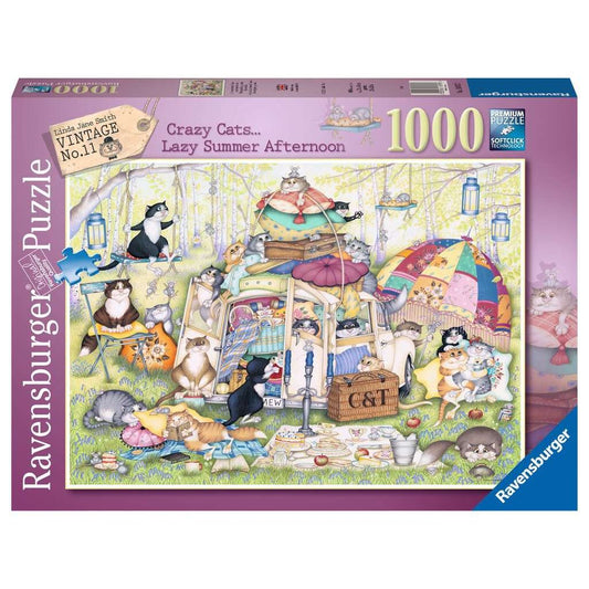 Crazy Cats Lazy Afternoon 1000 Piece Jigsaw
