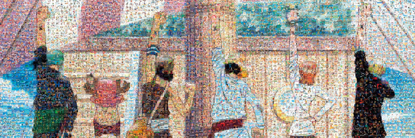 Ensky 950 Piece Jigsaw Puzzle One Piece Mosaic Art (Friend&S Mark) (34X102Cm)