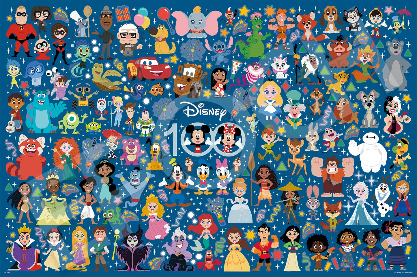 Epoch 1000pc Jigsaw Puzzle Disney Cute Celebration 50x75cm w/Glue Spatula Sticker