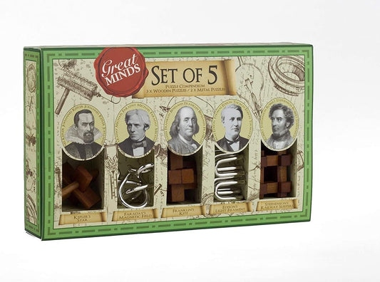 Professor Puzzle Great Minds Brain Teaser 5 Piece Set