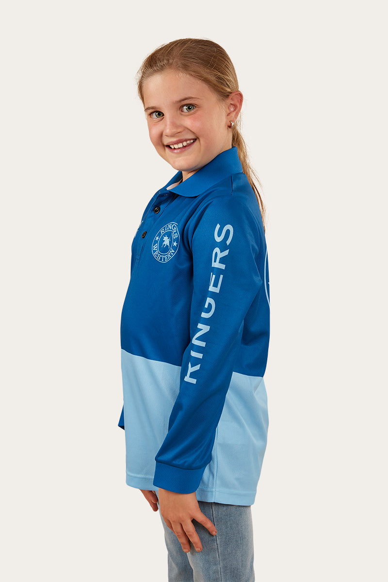 Halls Creek Kids Fishing Jersey - Snorkel Blue