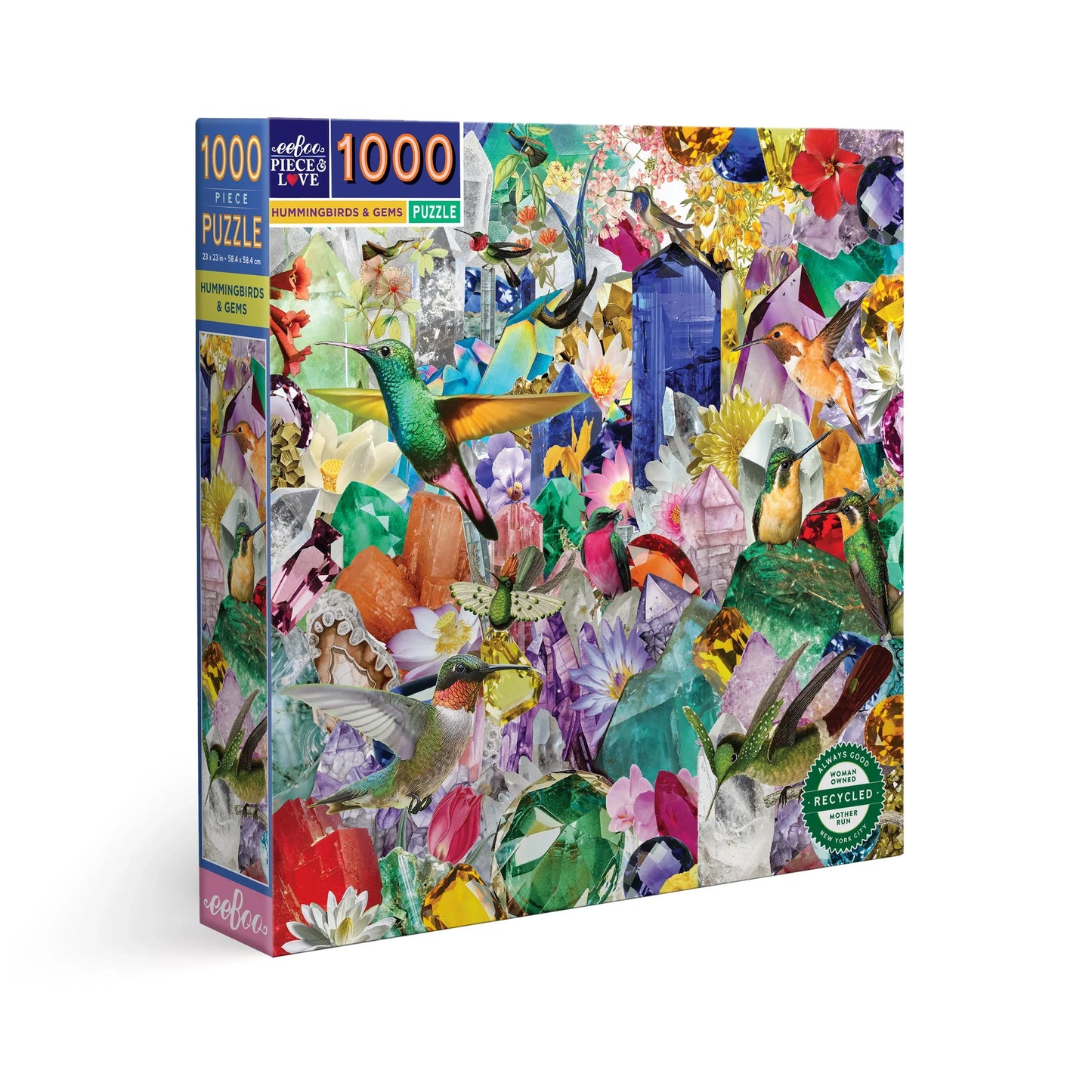 Hummingbirds and Gems 1000 Square Puzzle