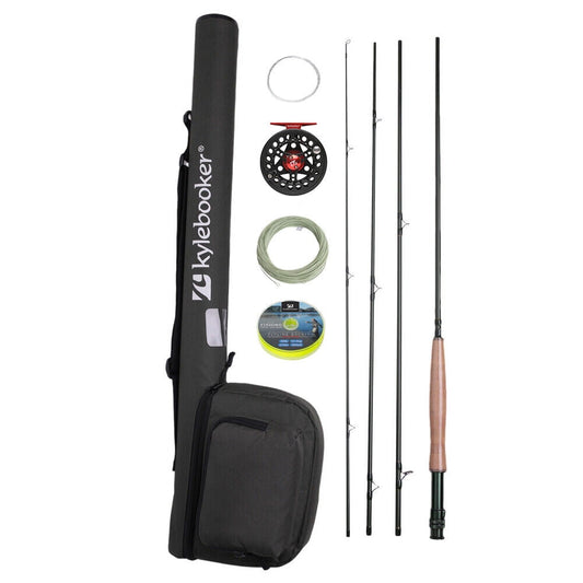 Kylebooker Fly Fishing Rod with Reel Combo Kit 3/4/5/6/7/8 Weight Starter Fly Fishing Outfit with Rod Bag