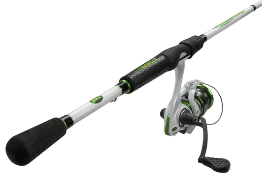 Lew's Mach 1 Spinning Reel and Fishing Rod Combo, Size 30 Reel, White