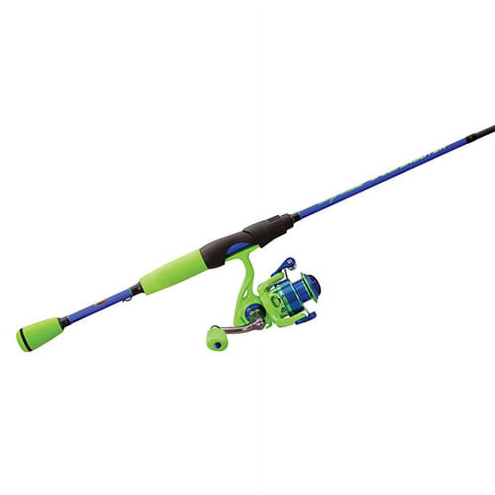 Lew's Wally Marshall Speed Shooter Spinning Reel and Fishing Rod Combo, 6-Foot 6-Inch Rod, Size 100 Reel, Green/Blue