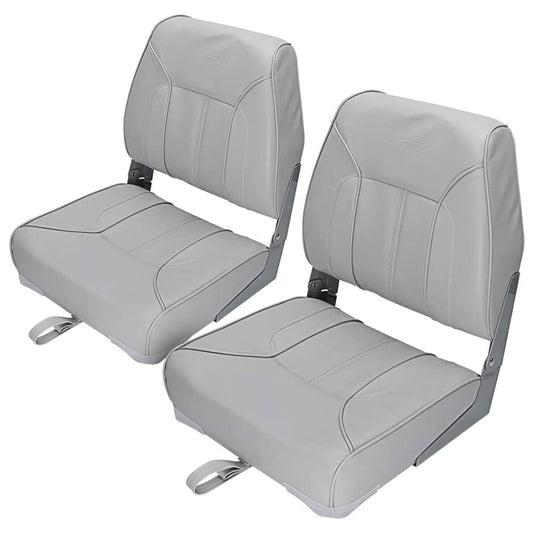 MSC Fishing Folding Boat Seats,One Pair Pack (S103 Gray/Gray)