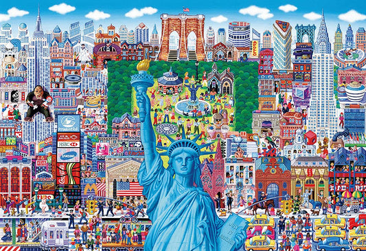 Beverly M81-623 Jigsaw Puzzle Famous Locations In New York (1000 S-Pieces) Scene Puzzle