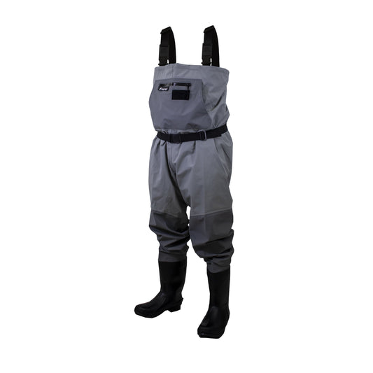 Men's Hellbender PRO Bootfoot Felt Sole Chest Wader | Gray | Size 7