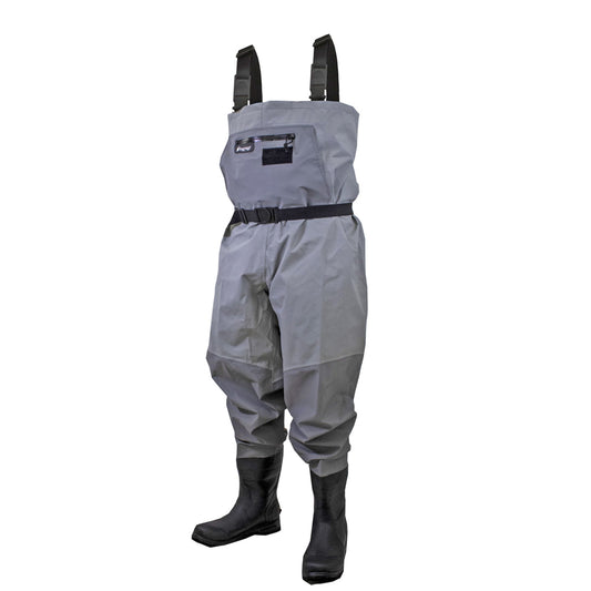 Men's Hellbender PRO Bootfoot Lug Sole Chest Wader | Gray | Size 10 Husky