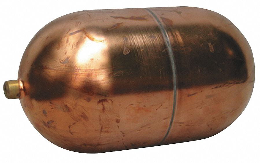 Naugatuck Float Ball,Oblong,Copper,3 In GR3X720CU