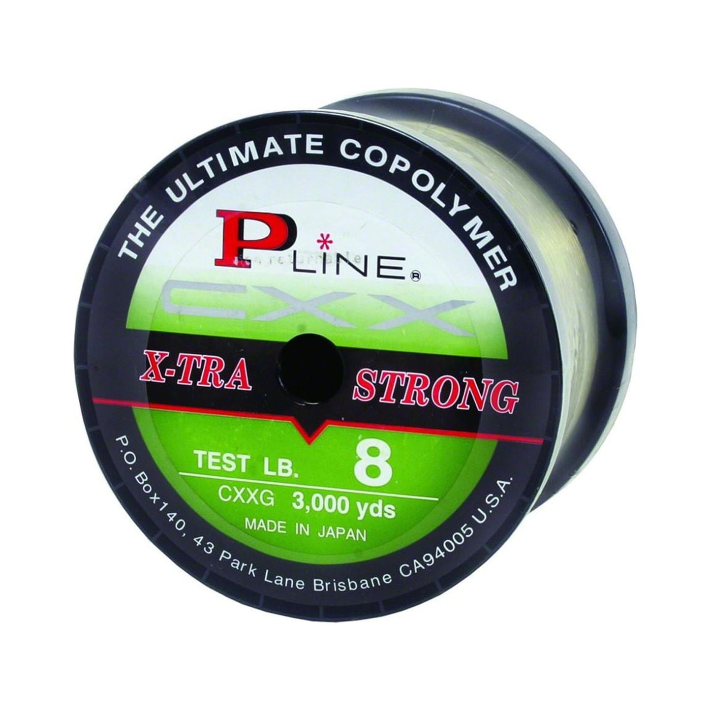 P-Line CXXG-6 CXX X-Tra Strong Mono Service Spool 3000Yds Moss Green