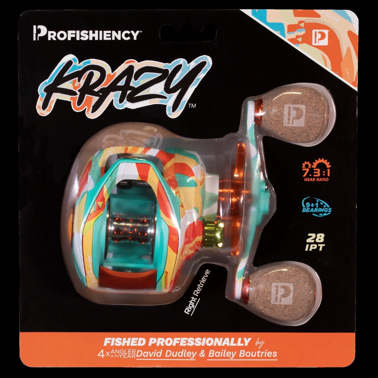ProFISHiency Krazy Baitcast 7.3:1 Gear Ratio 9+1 Bearing Fishing Reel