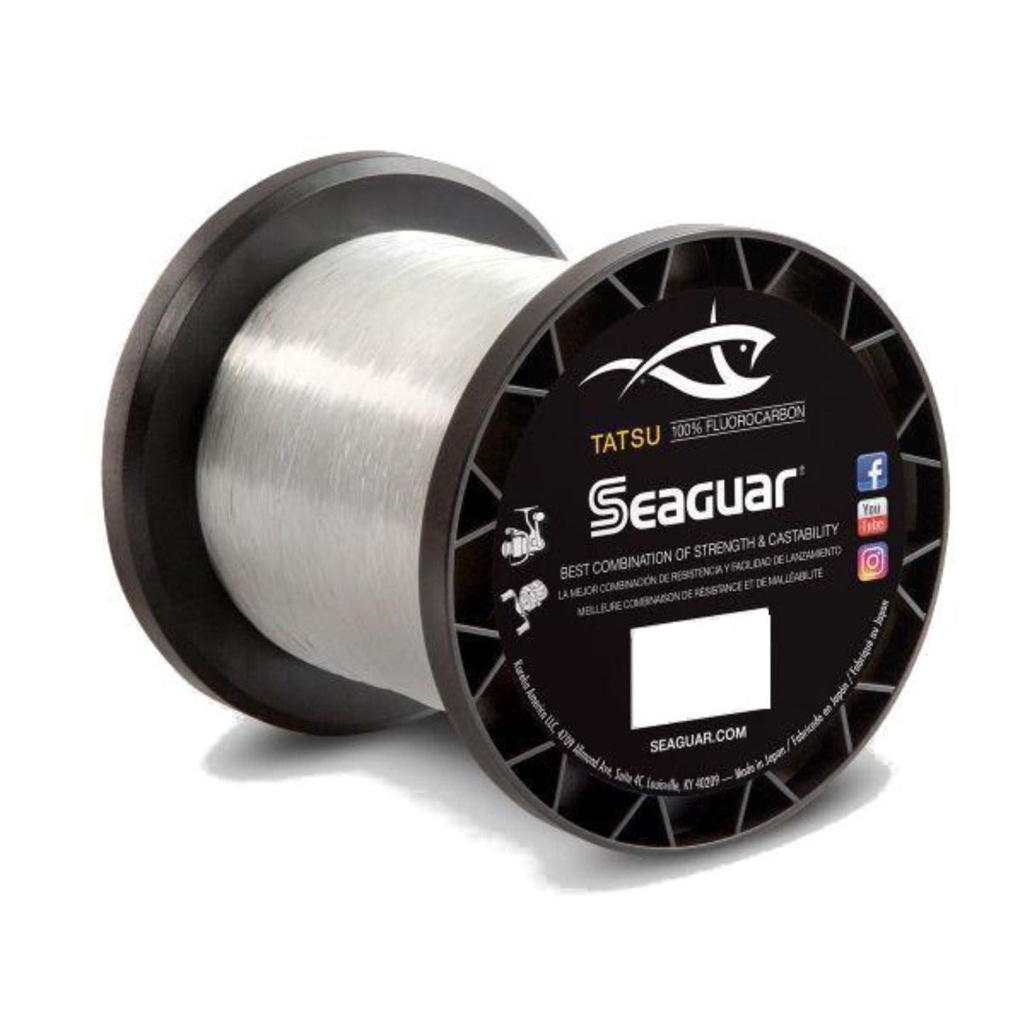 Seaguar Tatsu 100% Fluorocarbon Fishing Line(DSF), 17lbs, 1000yds Break Strength/Length - 17TS1000