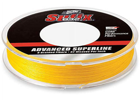 Sufix 832 Advanced Superline Braid - 20lb - Hi-Vis Yellow - 3500 yds [660-420Y]