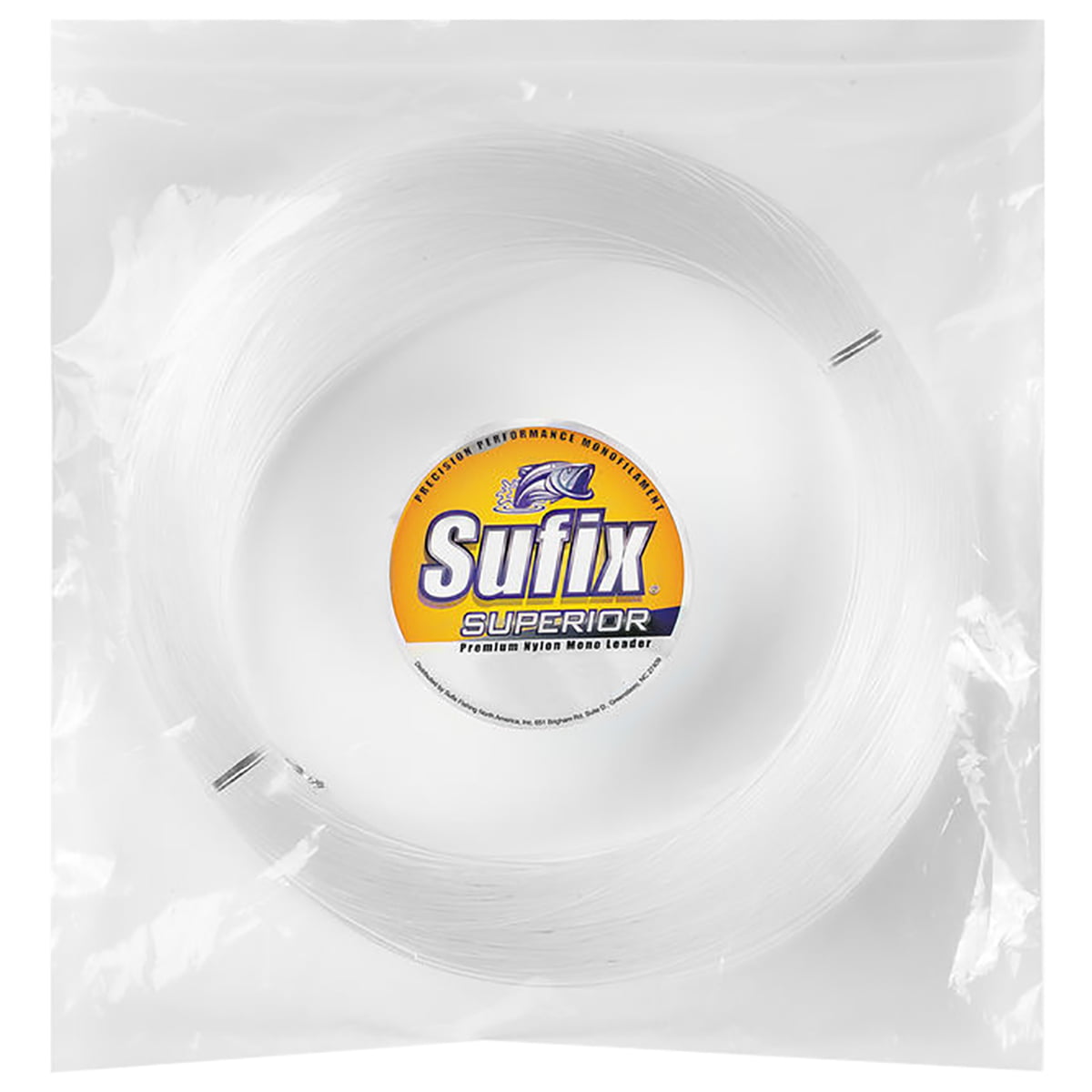 Sufix Superior Monofilament Fishing Leader Line (110 yds) - 650 lb Test - Clear