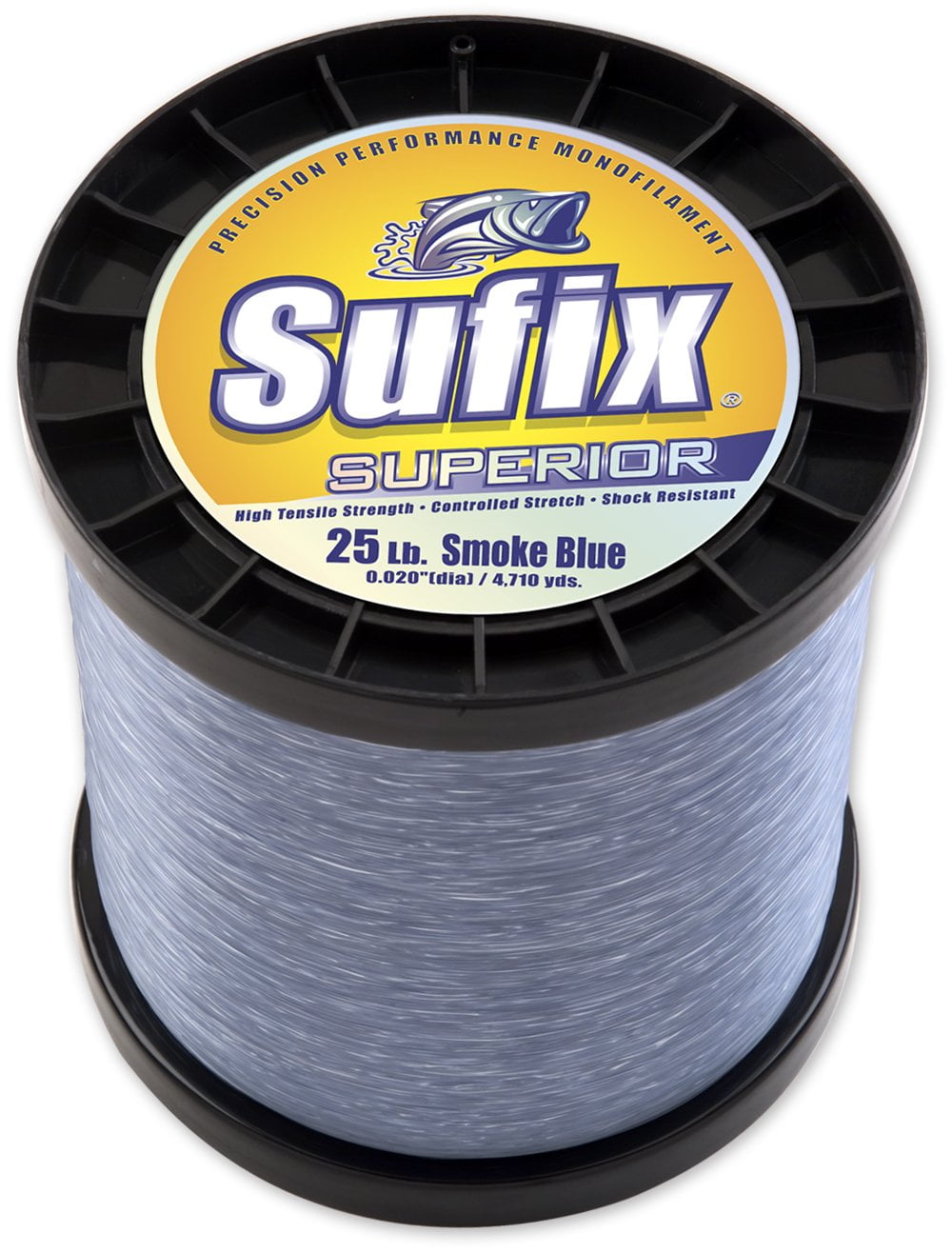 Sufix Superior Monofilament Line, 80 LB, 2890 YDS, Smoke Blue - 649-080