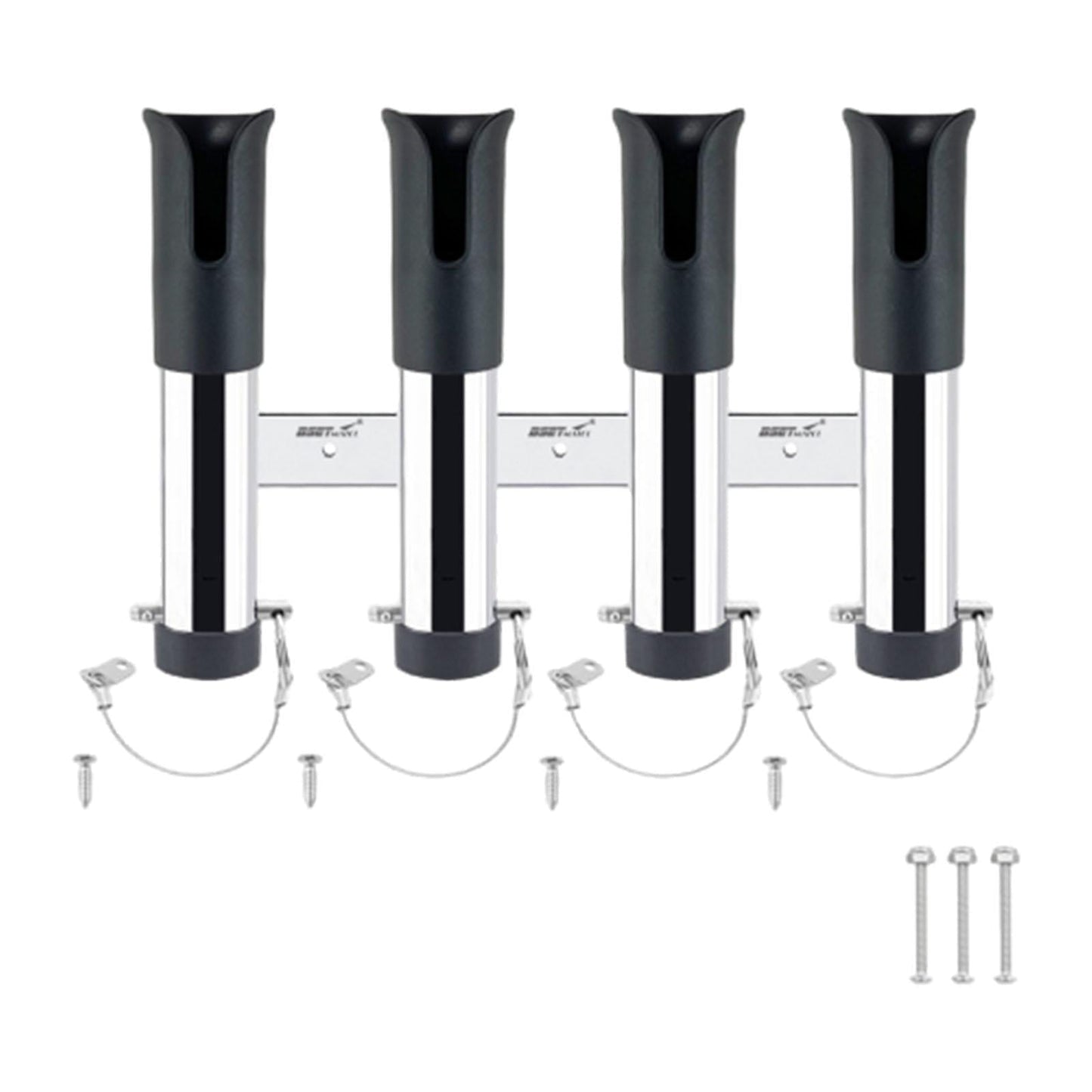 SunniMix Fishing Rod Holder Heavy Duty 4 Tubes Organizer Links for Truck Garage Canoe black