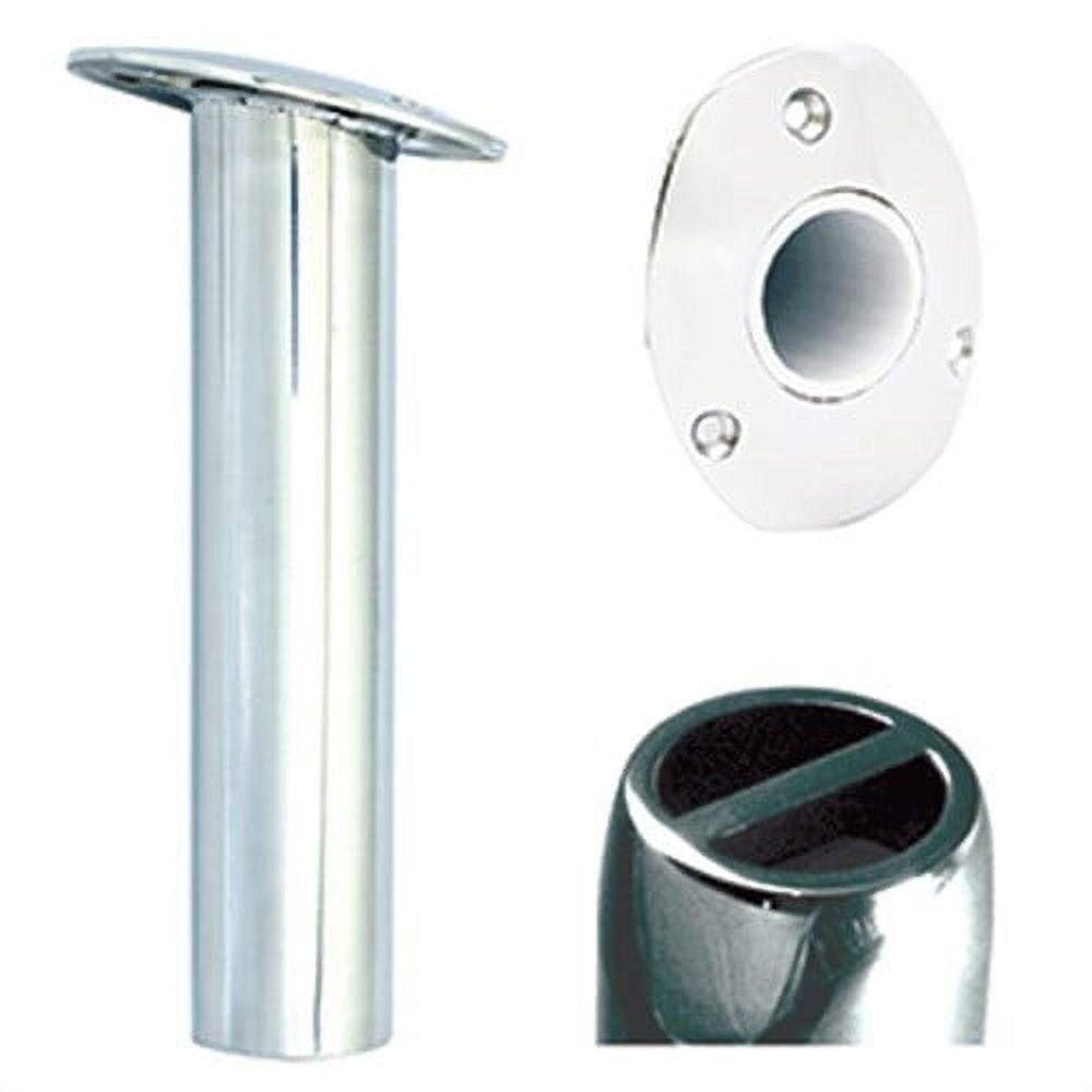 Tigress Oval Head SS Gunnel Mount Rod Holder - 15¡ã - 9'