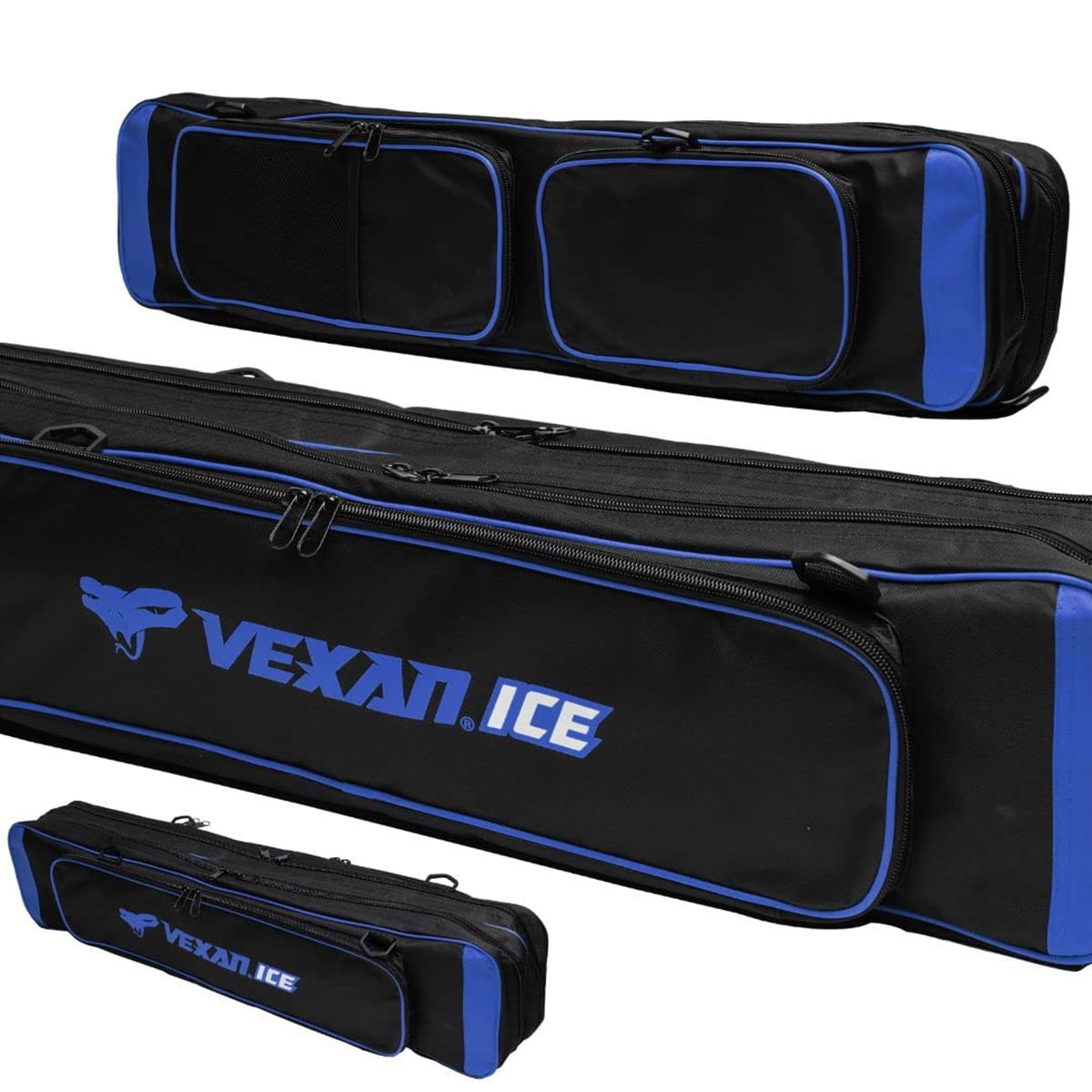 Vexan Ice Fishing Rod & Tackle Bag 36' Soft Case (Blue)