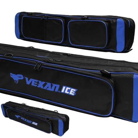 Vexan Ice Fishing Rod & Tackle Bag 36' Soft Case (Blue)