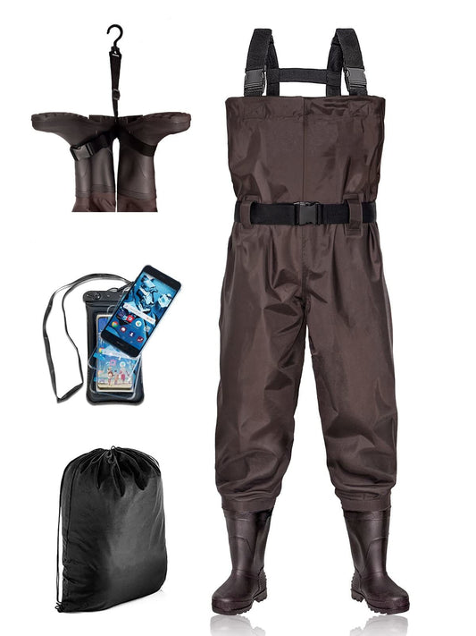 Waterproof Fishing Waders with Boots - 5.96 - Stay dry and comfortable for all your outdoor adventures!