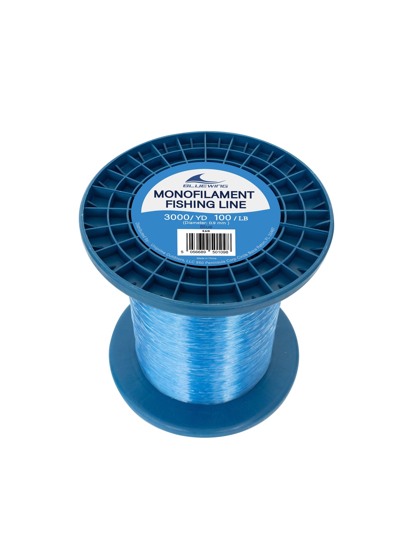BLUEWING Monofilament Fishing Line 3000YD Invisible Thin Diameter Fishing String Mono Fishing Line, Dia.0.9mm*3000YD*100LB, Blue