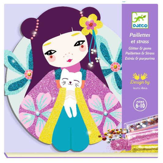 Djeco Onnanoko Glitter And Gems Design Craft Boards