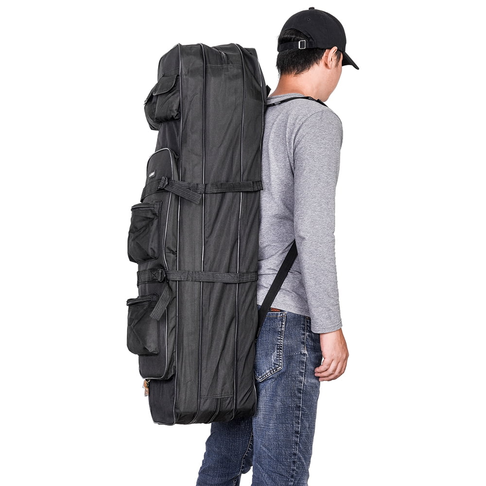 Outdoor 3 Layer Fishing Bag Backpack 80cm/100cm Fishing Rod Reel Carrier Bag Fishing Pole Tackle Bag Carry Case Travel Bag