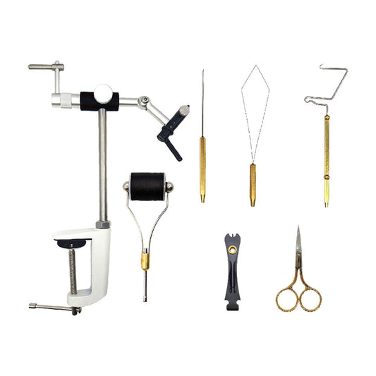 Rotary Fly Tying Tool Table Tool Set Fly Tying Clamp Vise for Teasers Fly Fishing Aluminum Alloy 360 degree Rotation Heavy Duty Fly Tying Vise