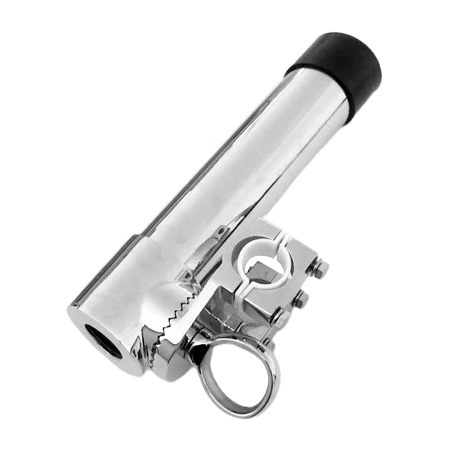 Boat Fishing Pole Holder, Clamp on Fishing Rod Holder Rail Mounted Side Mount Accessories Fishing Pole Rack for Rail Truck Camper Yacht Boat White Cover