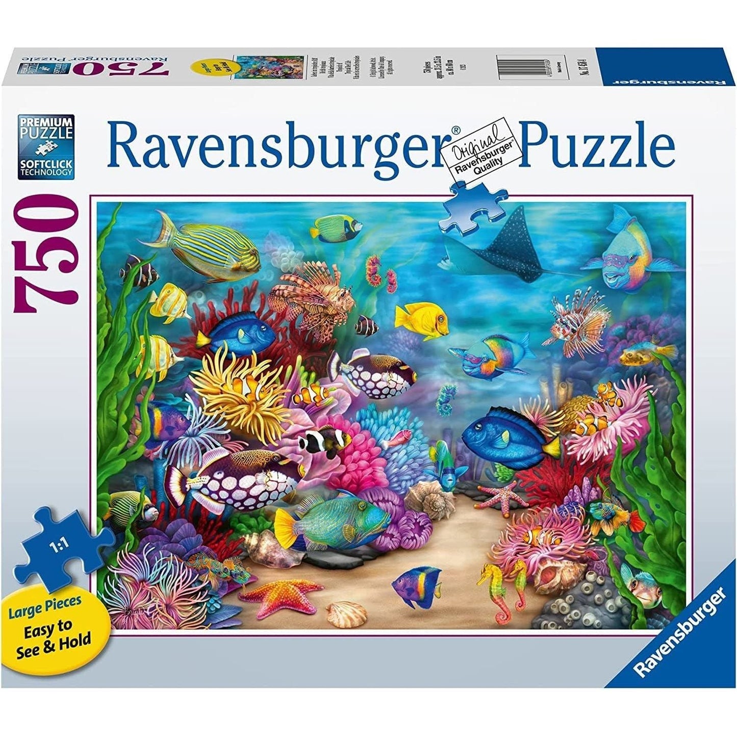 Ravensburger 750 Piece Puzzle Large Format Tropical Reef Life