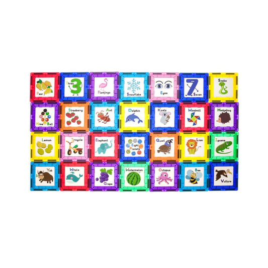 PicassoTiles 56 Piece Set with 28pc Artwork Graphics